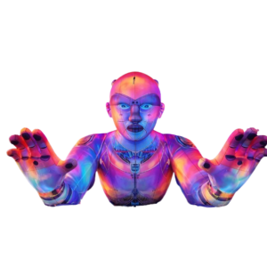 מייצג דמות DJ מואר לאירועים