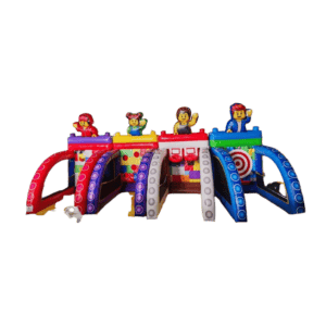 4 ביתני קליעה מתנפחים בעיצוב צבעוני